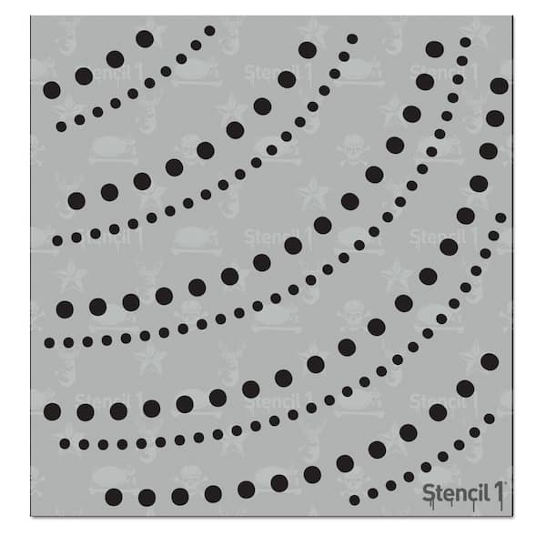 Stencil1 String of Dots Small Repeat Pattern Stencil