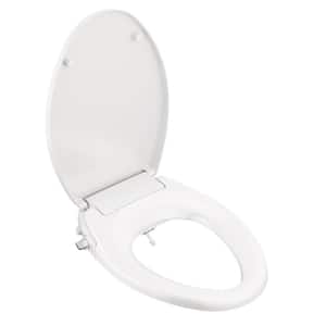Non-Electric Bidet Seat for Elongated Toilet in. White