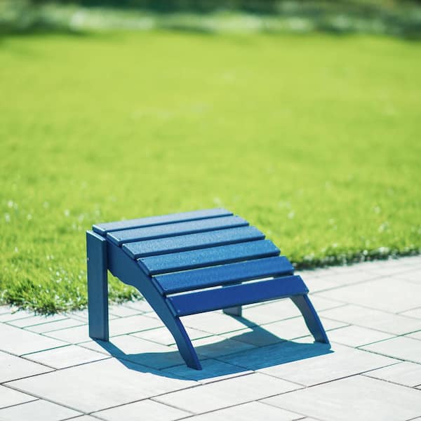 Icon Navy Plastic Outdoor Ottoman