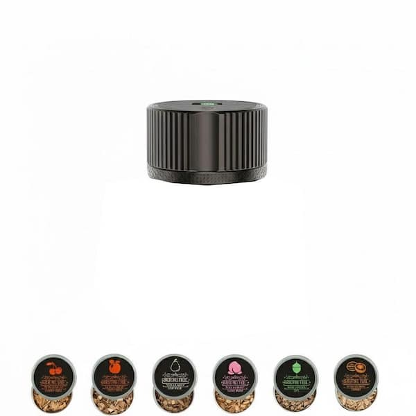 Clear Glass Electric Cocktail Smoker Kit with LED Lights and 8 Wood Chips for Whiskey and Bourbon (No Butane)