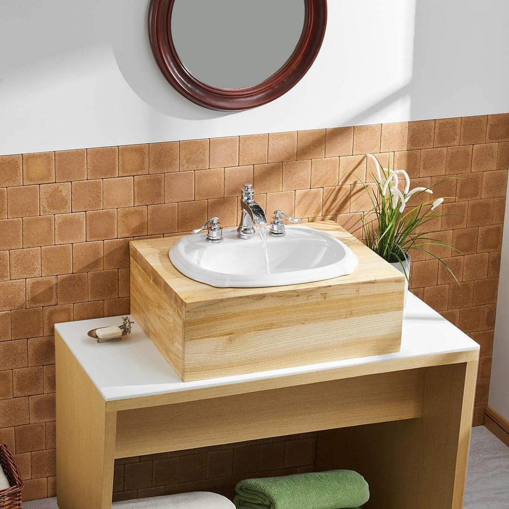 Chrome 8 in. Waterfall Widespread 2-Handle Bathroom Faucet