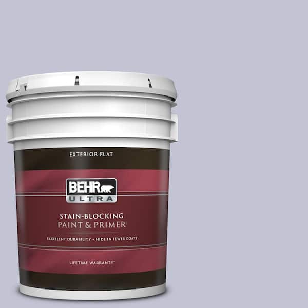 BEHR ULTRA 5 gal. #630E-3 Grape Lavender Flat Exterior Paint & Primer