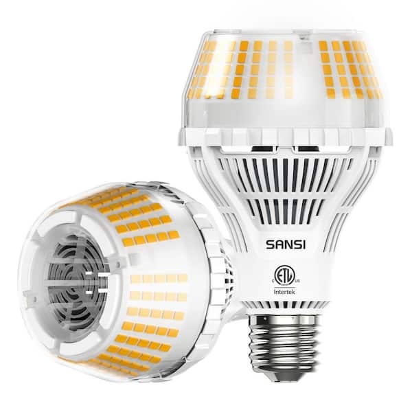 SANSI 250-Watt Equivalent A21 4000 Lumen Non-Dimmable E26 LED Light Bulb 3000K Soft Warm 27-Watt (2-Pack)