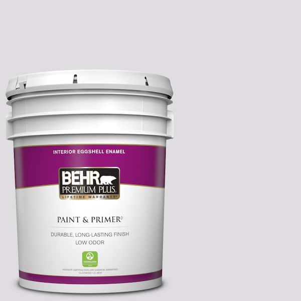 BEHR PREMIUM PLUS 5 gal. #660E-1 Lavender Lace Eggshell Enamel Low Odor Interior Paint & Primer