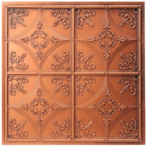 Basilica 2 ft. x 2 ft. Lay-in or Glue-up Ceiling Tile in Antique Bronze (40 sq. ft. / case)