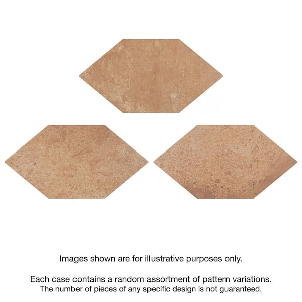 Volterra Kayak Rosso 6-1/2 in. x 12-1/2 in. Porcelain Floor and Wall Tile (8.4 sq. ft./Case)