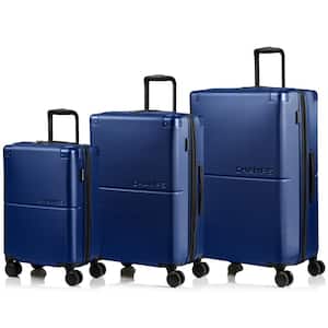 Earth 3-Piece Navy Hardside Polycarbonate Luggage Set