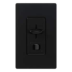 Skylark Dimmer Switch for Electronic Low-Voltage, 300-Watt Incandescent/Single-Pole or 3-Way, Black (SELV-303P-BL)