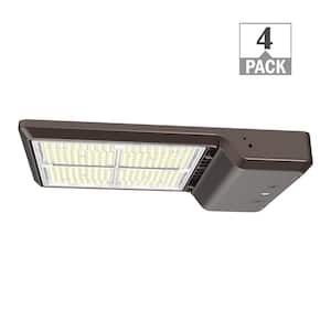 1000-Watt Equivalent Integrated LED Bronze Area Light TYPE 5 Adjustable Lumens & CCT, 7-Pin Receptacle / Cap (4-Pack)
