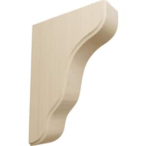 1-3/4 in. x 5-1/4 in. x 7-1/2 in. Unfinished Rubberwood Plymouth Wood Corbel