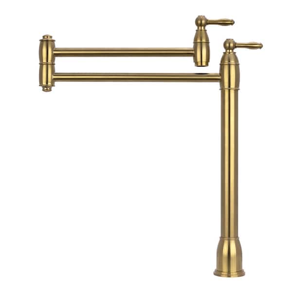 Akicon Deck Mounted Pot Filler in Brass Gold
