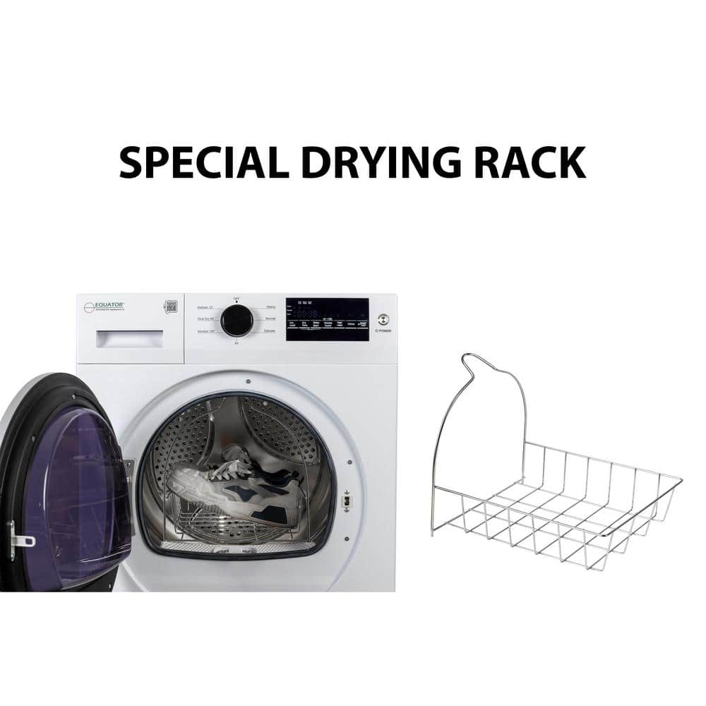 Equator 24" White Front Load Dryer with Moisture Sensing