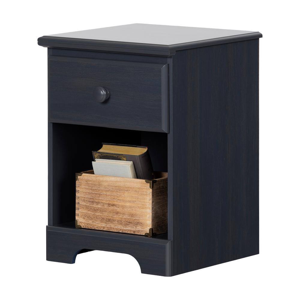 Country Charm Blueberry Kids' Nightstand with Wooden Knobs
