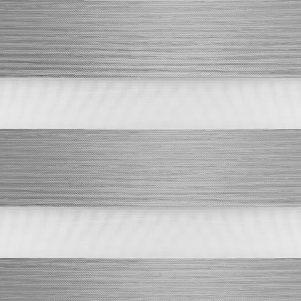 Lumi Gray Polyester 39 in.W x 72 in.L Blackout Cordless Zebra Fabric Roller Shades ZBBO-3972G