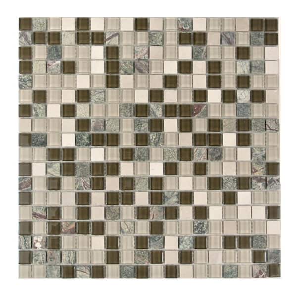 Glass Natural Stone Mosaic Tiles Ortega 