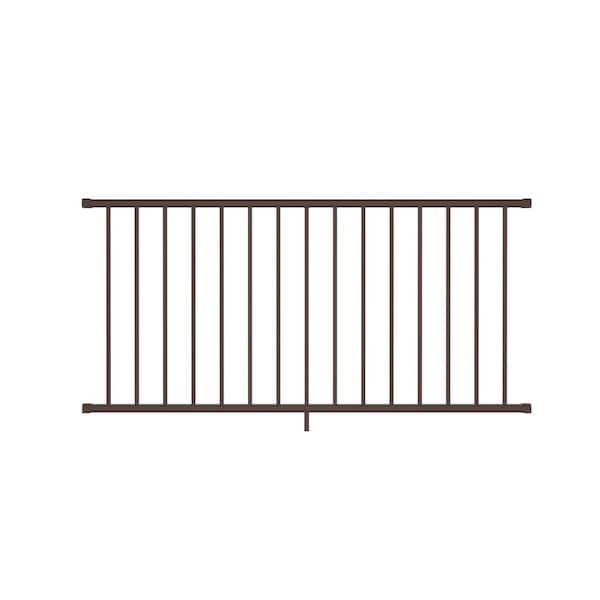 Rapid Rail 6 ft. x 36 in. Weathered Brown Aluminum Horizontal Deck Railing Kit