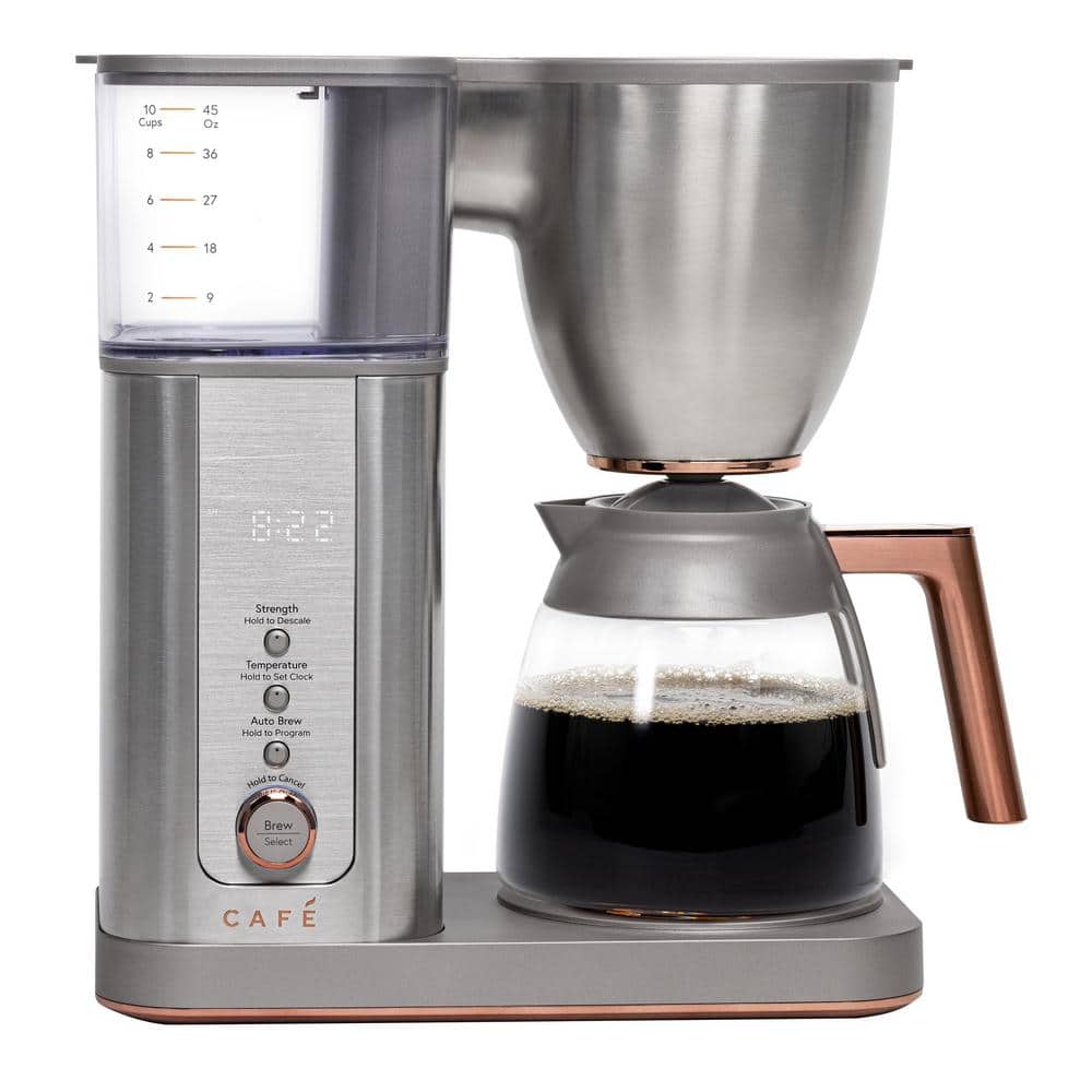 Stainless Steel 10-Cup Programmable Drip Coffee Maker with Grinder