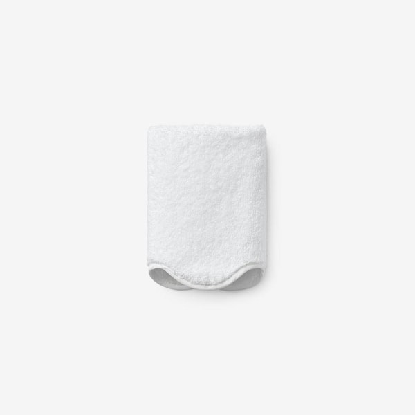 Company Cotton Scallop White Cotton Wash Cloth