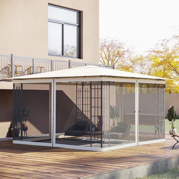 12 ft. W x 12 ft. D x 6.8 ft. H White Roof Plastic Carport