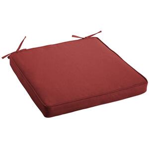 21 in. x 22 in. Indoor/Outdoor Corded Dining Chair Cushion in Sunbrella Canvas Pomegranate