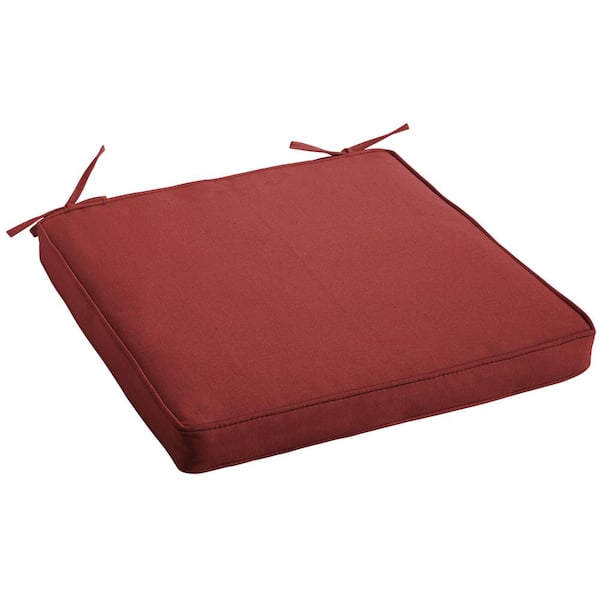 1101Design 21 in. x 22 in. Indoor/Outdoor Corded Dining Chair Cushion in Sunbrella Canvas Pomegranate