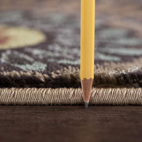 Capri Abstract Brown 2 ft. x 8 ft. Indoor Runner Rug