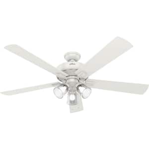 Crestfield 60 in. Indoor Fresh White Ceiling Fan with Light