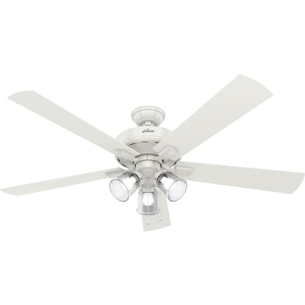 Hunter Crestfield 60 in. Indoor Fresh White Ceiling Fan with Light
