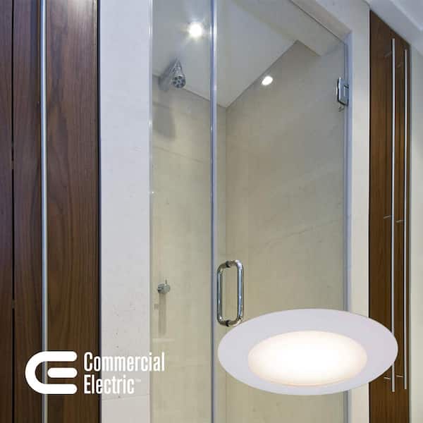 6 in. White Recessed Can Light Shower Trim Ring