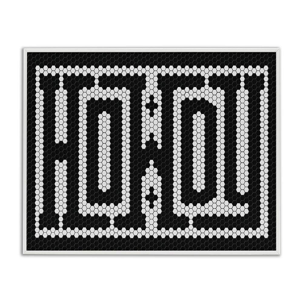 Mosaic Style Howdy in Black by Lettered and Lined 1-Piece White Framed Typography Giclee Art Print 16 in. x 20 in. price history on PriceWatchPro