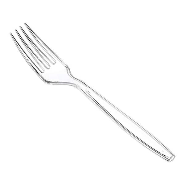Clear Transparent Disposable Plastic Forks Disposable Tableware Heavy Duty Heat Resistant BPA-Free 1000 Per Case
