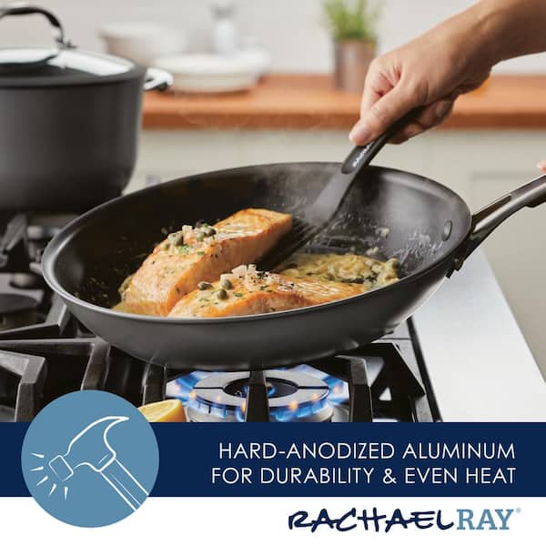 Rachael Ray Cucina Hard Anodized 14 Open Skillet With Helper