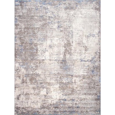Stella Beige/Light Grey 8 ft. x 10 ft. Abstract Area Rug