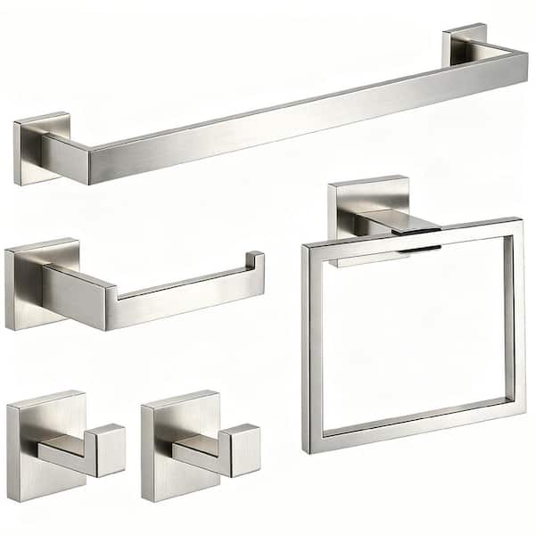 Besteffie Adhesive Towel Ring – Self-Adhesive Wall Mount, SUS304 Stainless Steel, Brushed Nickel, Rustproof – 6 Lb Capacity For Bathroom Or Kitchen
