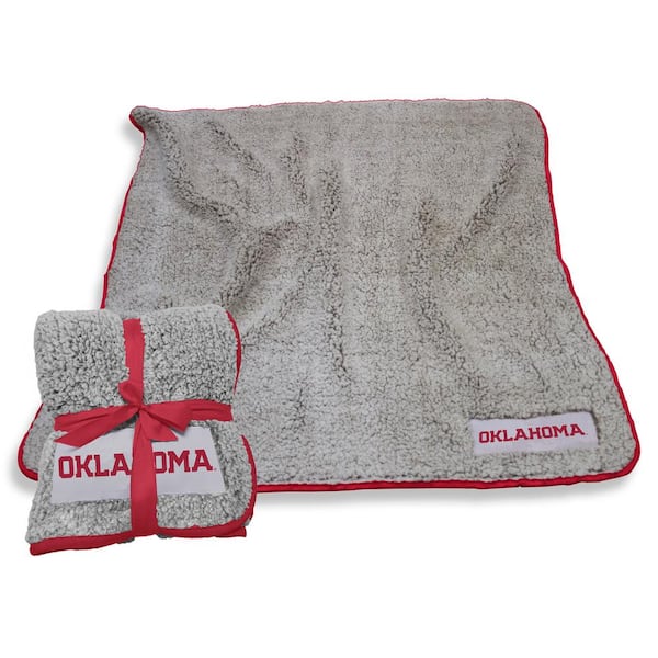 logobrands Oklahoma Oatmeal Frosty Fleece Throw