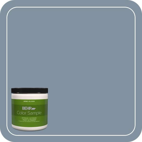 BEHR PREMIUM PLUS 8 oz. #PPU14-06 Coastal Vista Semi-Gloss Interior/Exterior Paint & Primer Color Sample