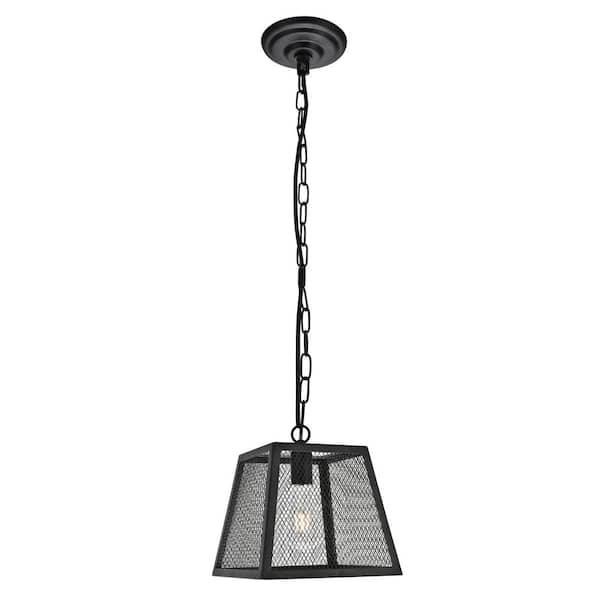 Unbranded Timeless Home 9.8 in. 1-Light Matte Black Pendant Light, Bulbs Not Included