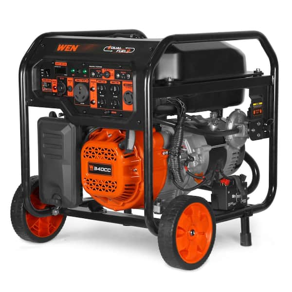 WEN 8000-Watt 120V/240V Dual Fuel Gas Portable Generator, Electric