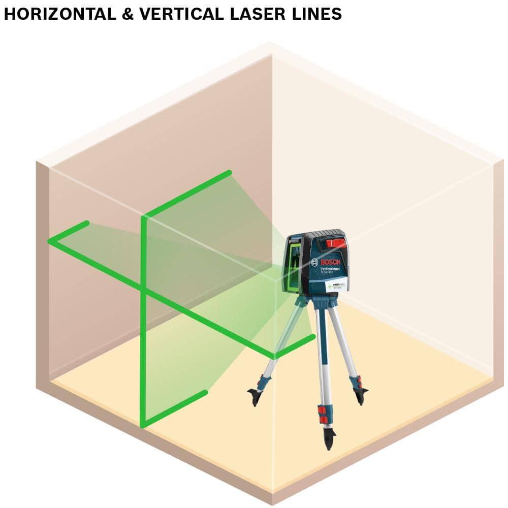 40 ft. Green Cross Line Laser Level Self Leveling with VisiMax Technology, 360 Degree Mounting Device and Carrying Pouch - 2