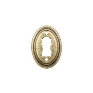 13/16 in. Antique Brass Keyhole