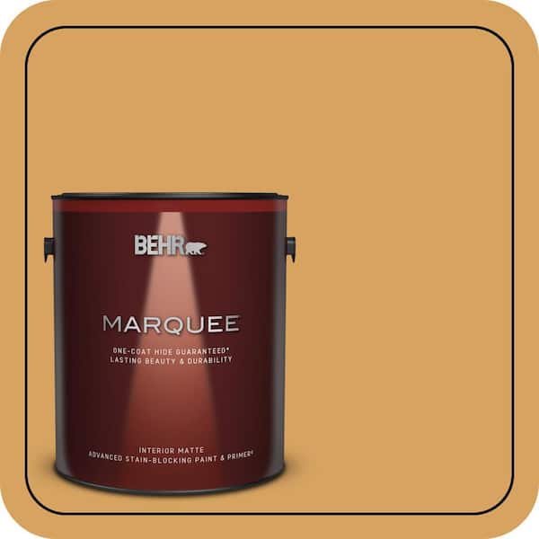 BEHR MARQUEE 1 gal. #MQ4-10 Amber Brew One-Coat Hide Matte Interior Paint & Primer
