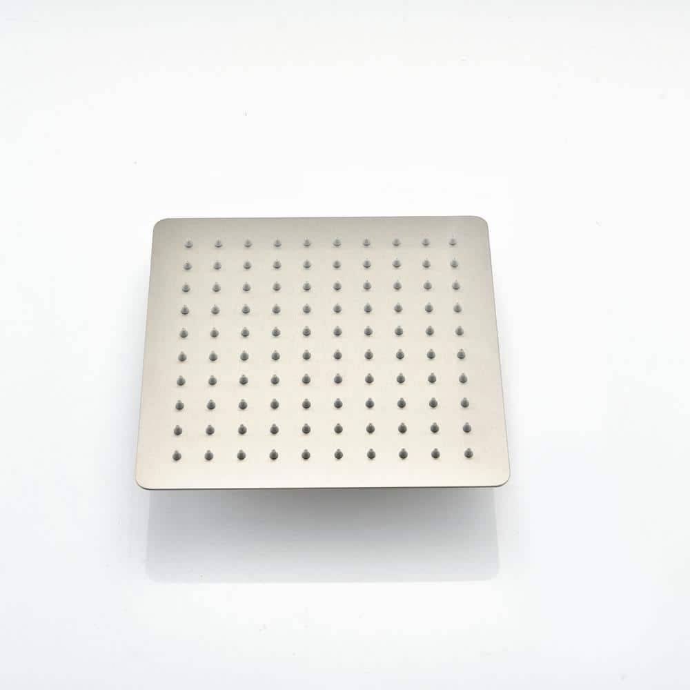 1-Spray Patterns with 2.5 GPM 10 in. Wall Mount Rain Fixed Shower Head in B