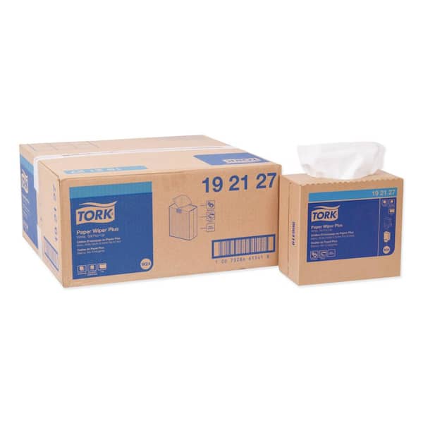 TORK Multipurpose Paper Wiper, 9.25 in. x 16.25 in., White, 100/Box, 8 Boxes/Carton