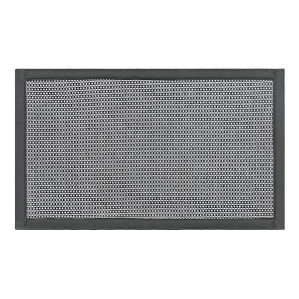 Luxury Weave Gray 18 in. x 30 in. Indoor Kitchen Mat