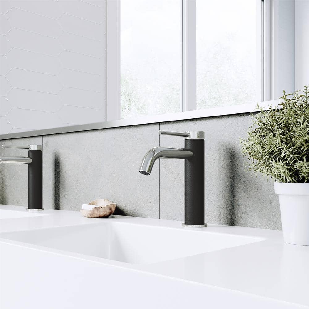 Madison 8" Black and Chrome Single Handle Bathroom Faucet