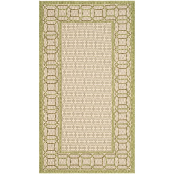 SAFAVIEH Martha Stewart Beach Grass 3 ft. x 5 ft. Border Indoor/Outdoor Patio  Area Rug