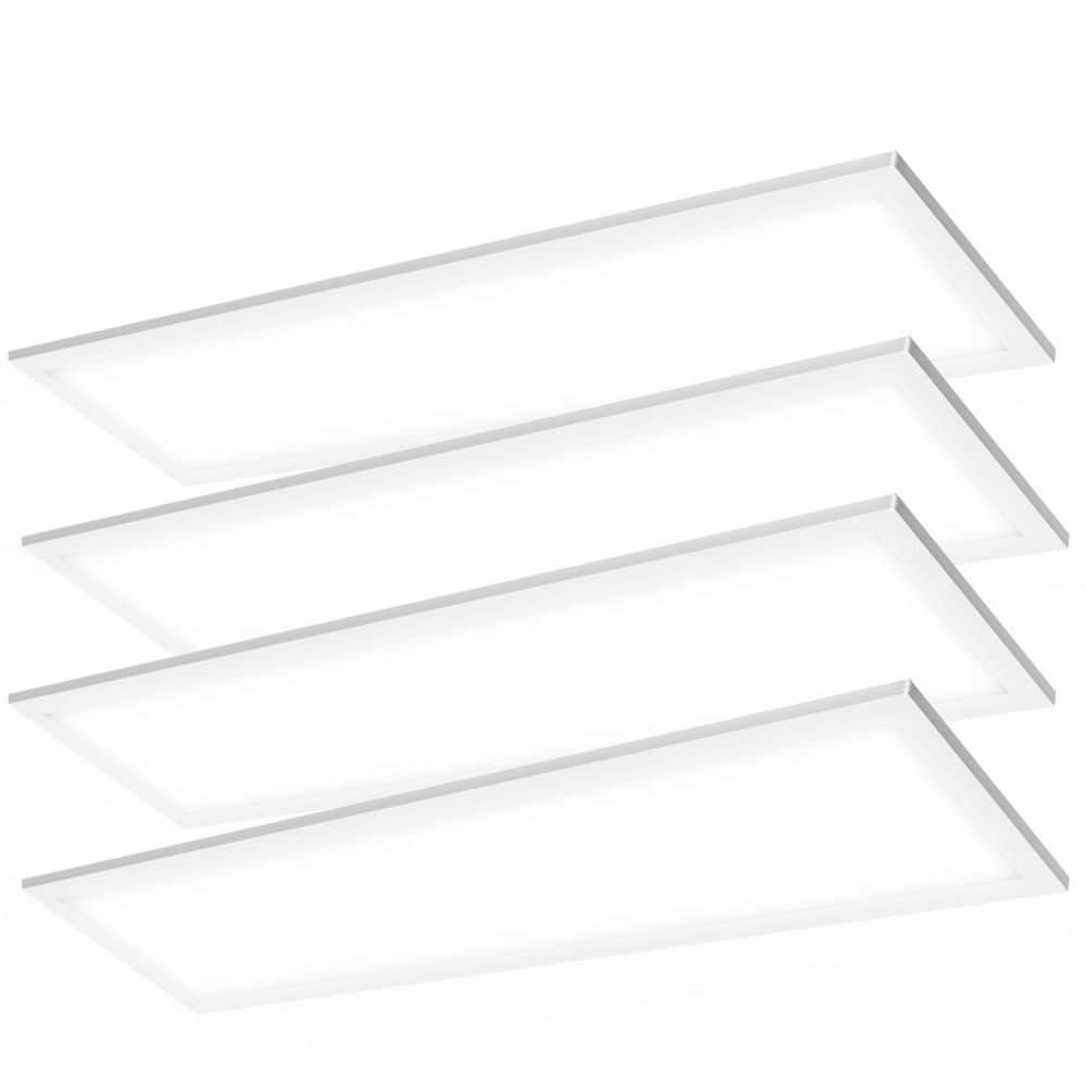 1 ft. x 4 ft. 4400 Lumens Dimmable White CCT and Wattage Selectable Integrated LED Back-Lit Flat Panel-Light (4-Pack) price history on PriceWatchPro