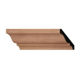 WM49 2.09 in. D x 3 in. W x 6 in. L Wood (Sapele) Crown Moulding Sample