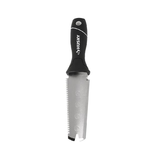 Husky 5.43 in. Multi-Function Stainless Steel Garden Knife (Garden Trowel)