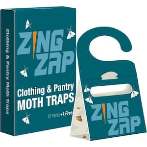 Moth Trap Slowly Releases Enhanced 2X Pheromones, Lures, Traps and Kills Pantry and Clothes Moths (13-Pack)